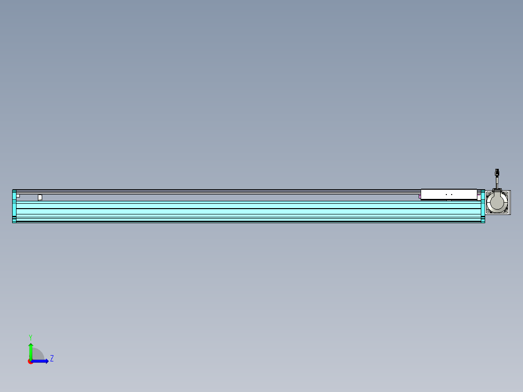 东锦同步带传动-直线滑台模组DH210B-L150-S1400-BL-P750W-C3左视图