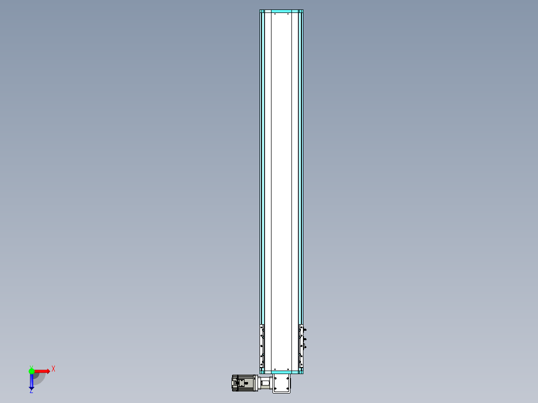 东锦同步带传动-直线滑台模组DH210B-L150-S1400-BL-P750W-C3俯视图