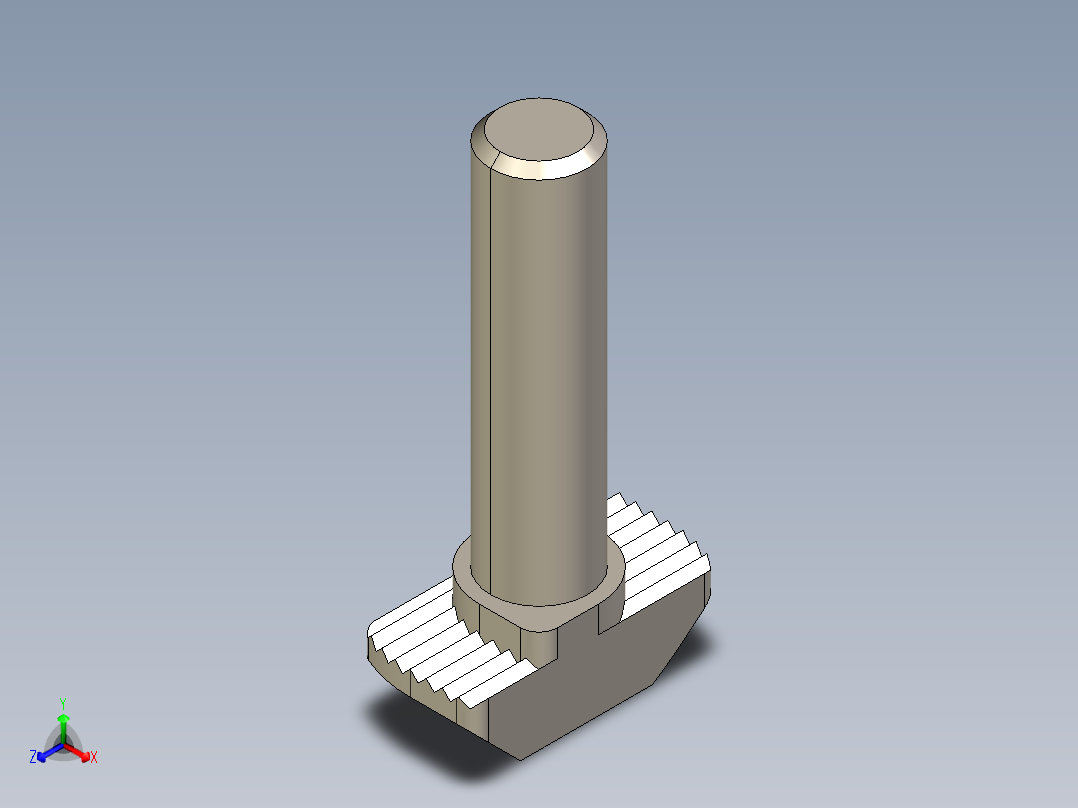 型材-BR M6X25 TBOLT KJN523922正等轴测图