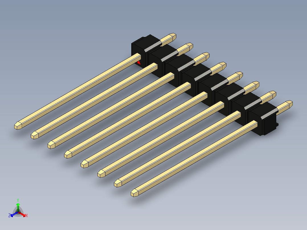 彩色公头100mil（2.54mm）系列-DS1021_black_1x08p_100mil_Type19_rev1.0