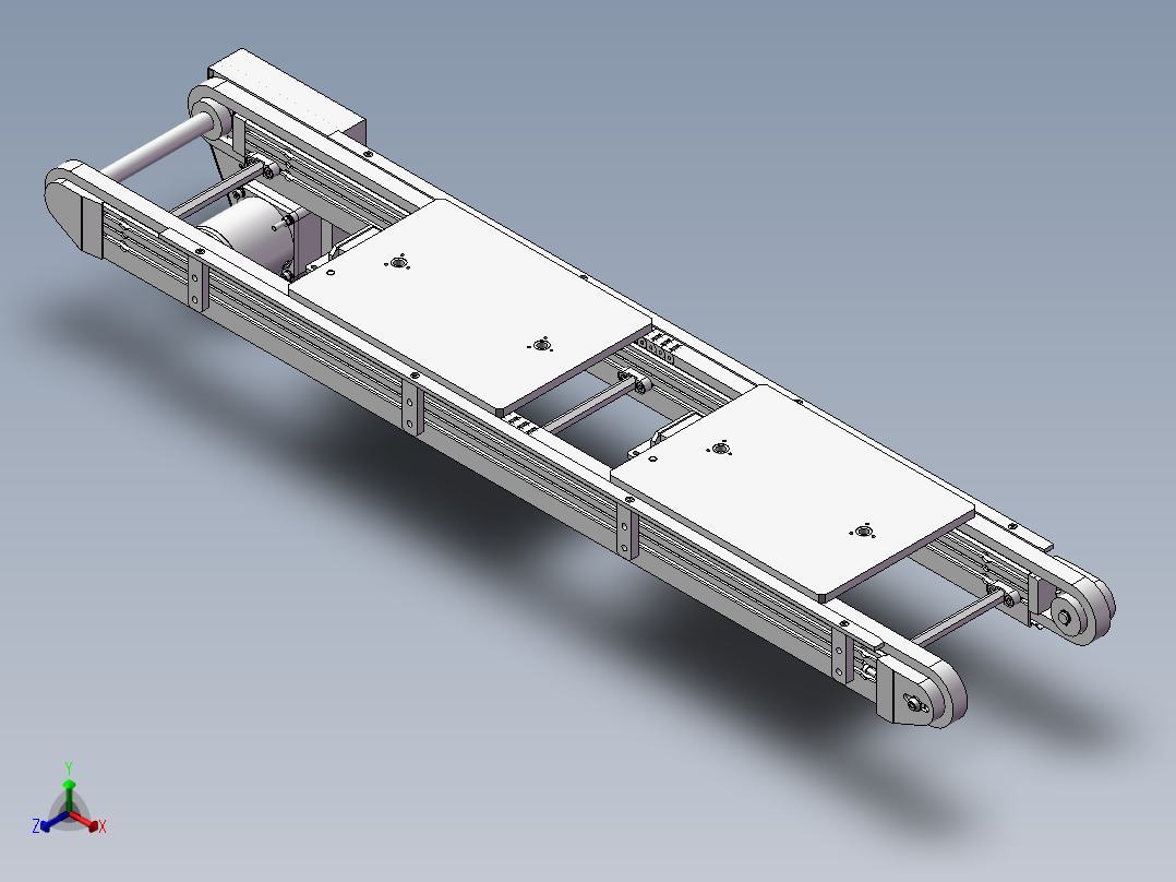 自流式传送带正等轴测图
