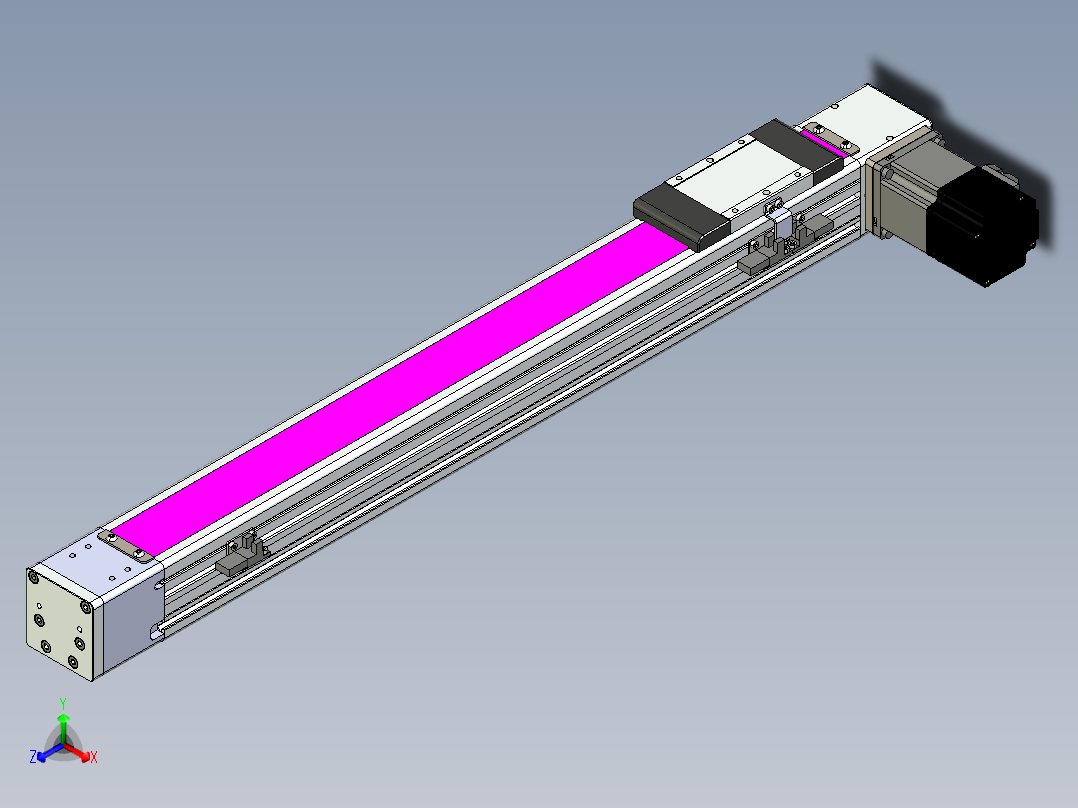同步带滑台-欧规BC6-L120-S500-R-P40-D3正等轴测图