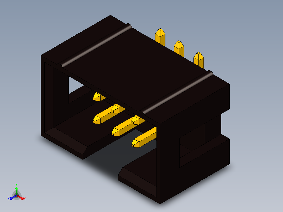 盒式接头2x3引脚间距2.54毫米SMD直