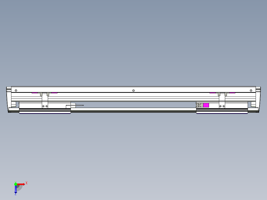 威洛博VL系列直线电机模组-2VL14S2-S350俯视图