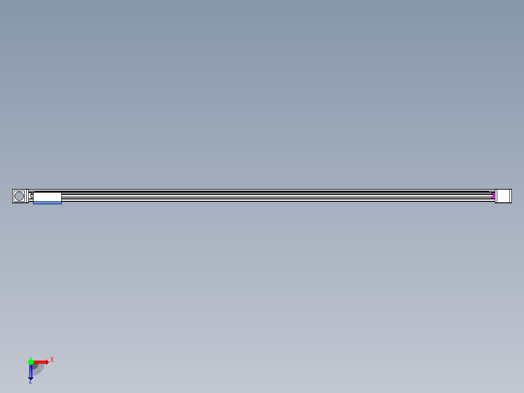 威洛博LB.GB同步带传动--欧规系列GB8-L96-S2700-BL-P40俯视图