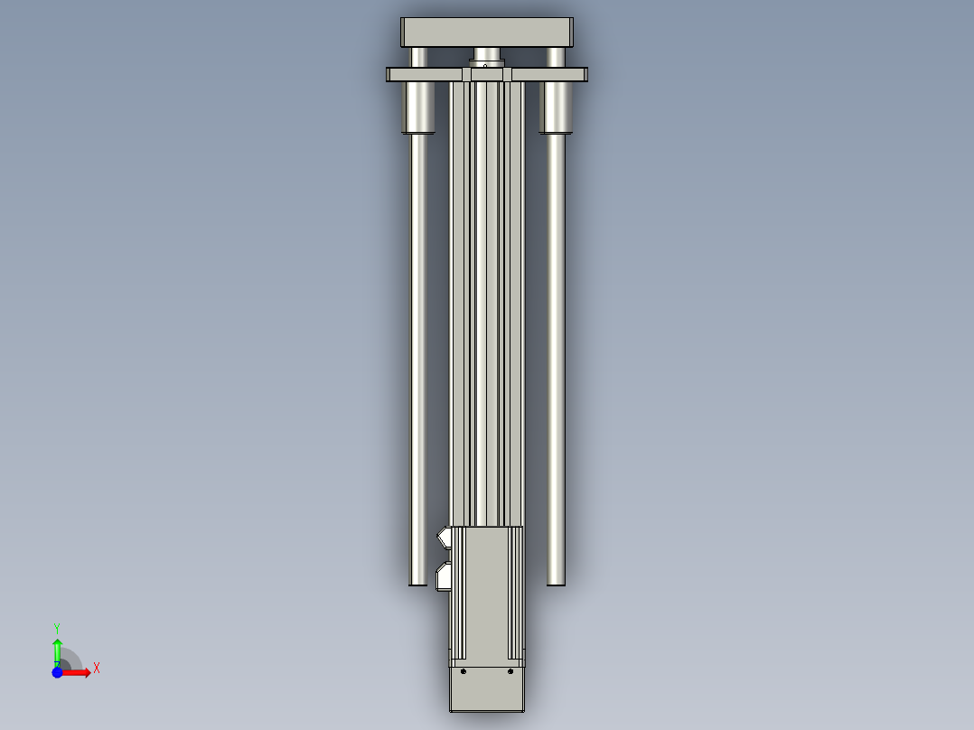 12VZ电动缸-VZ6D-S350-BD前视图