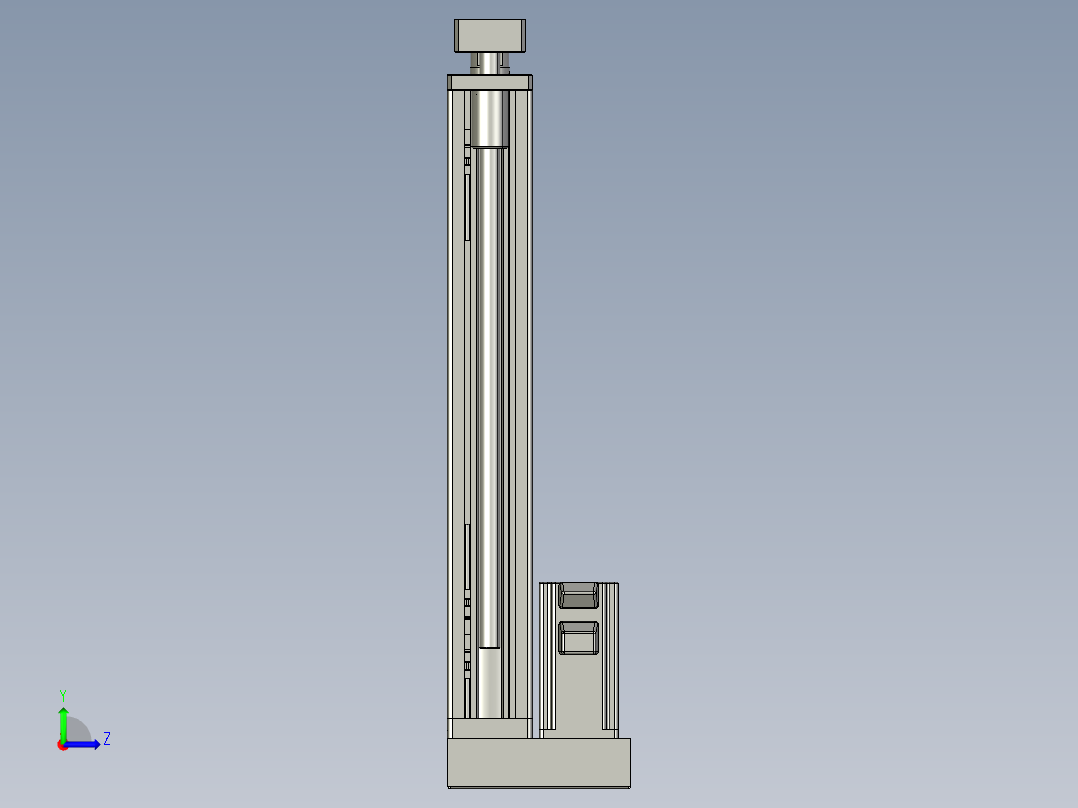 12VZ电动缸-VZ6D-S350-BD左视图