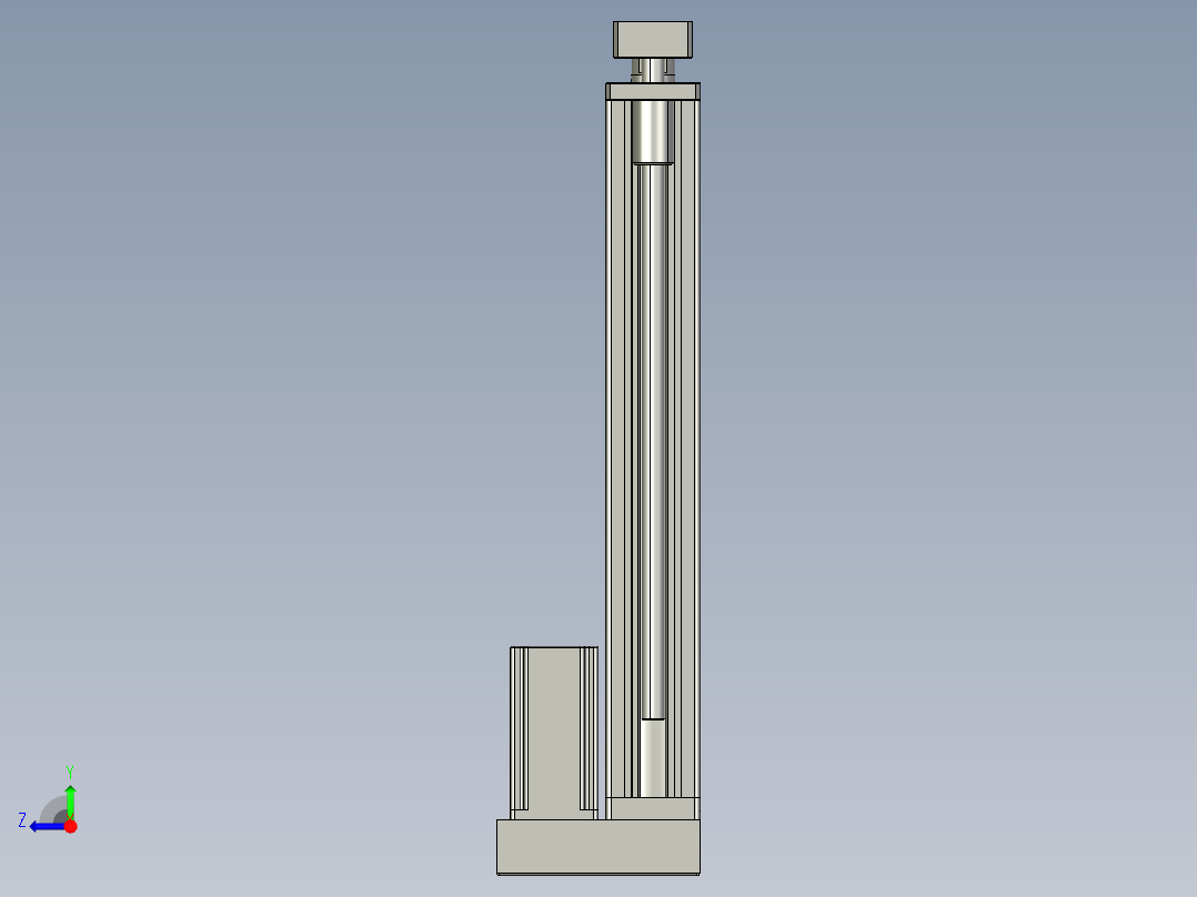 12VZ电动缸-VZ6D-S350-BD右视图
