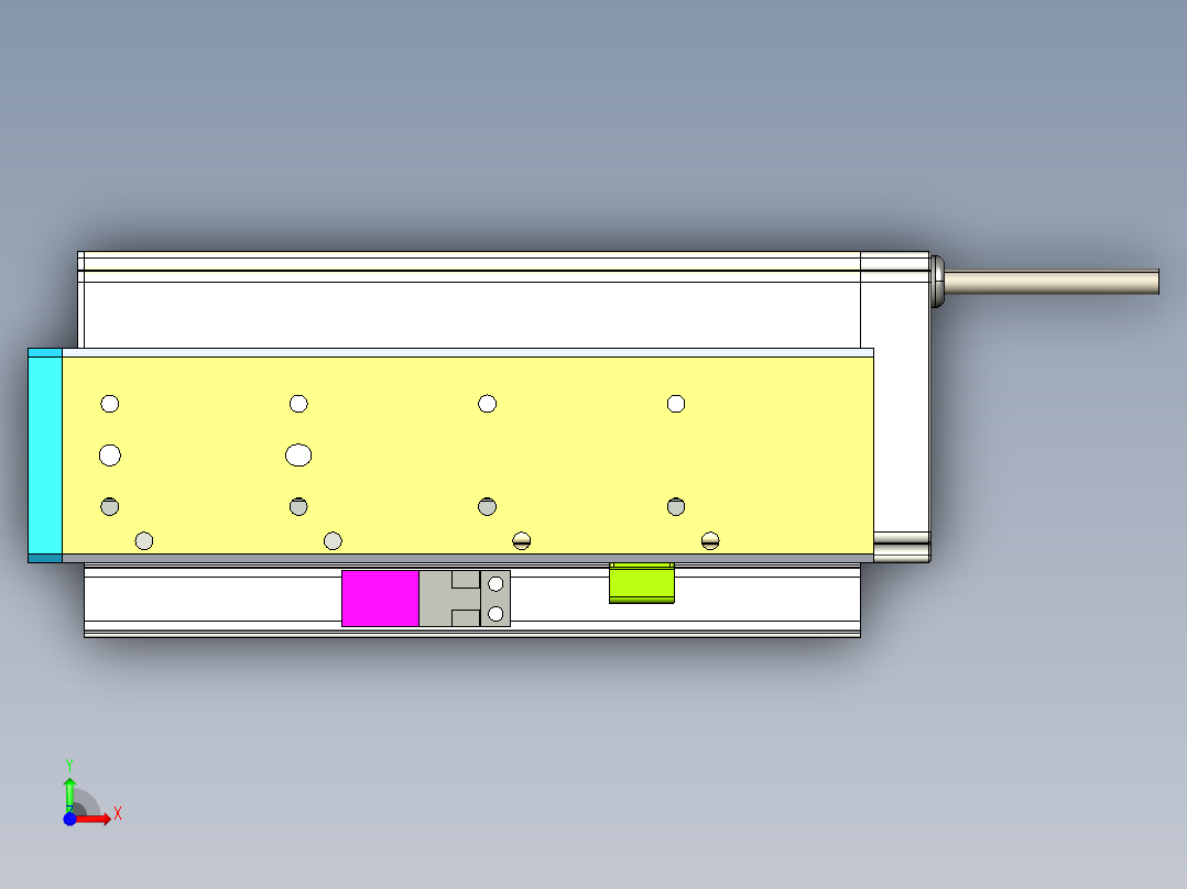 威洛博LES小滑台LES16-Lxx-S100-BL前视图
