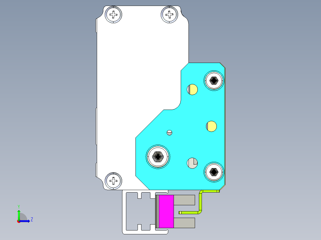 威洛博LES小滑台LES16-Lxx-S100-BL左视图
