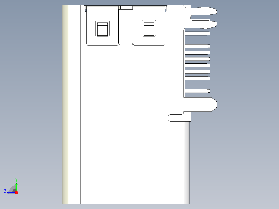 HROparts Elec TYPE-C-31-M-19垂直USB-C插孔右视图