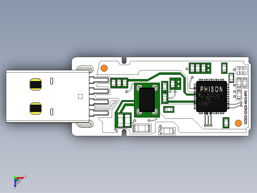 Usb存储电路俯视图