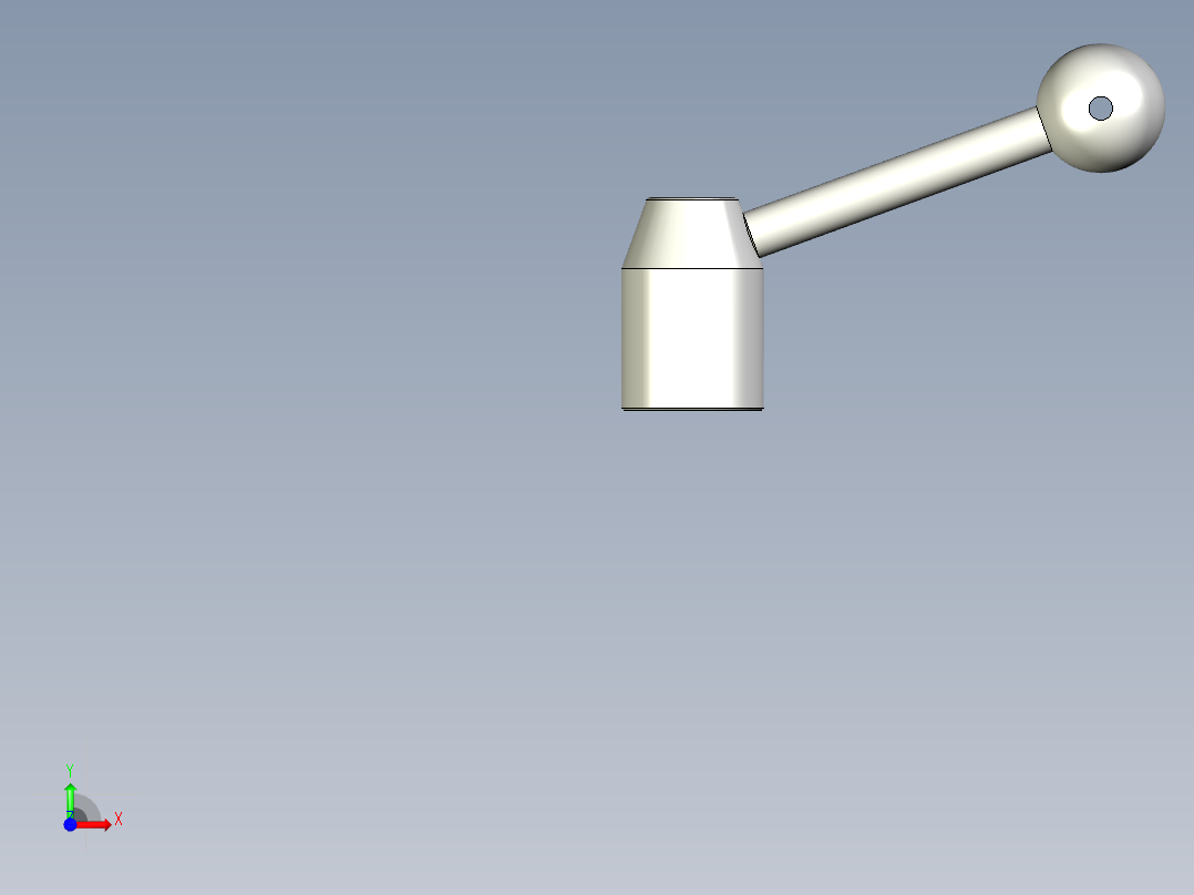 把手(不銹鋼製)LL-3D多系列多零件图纸模型前视图