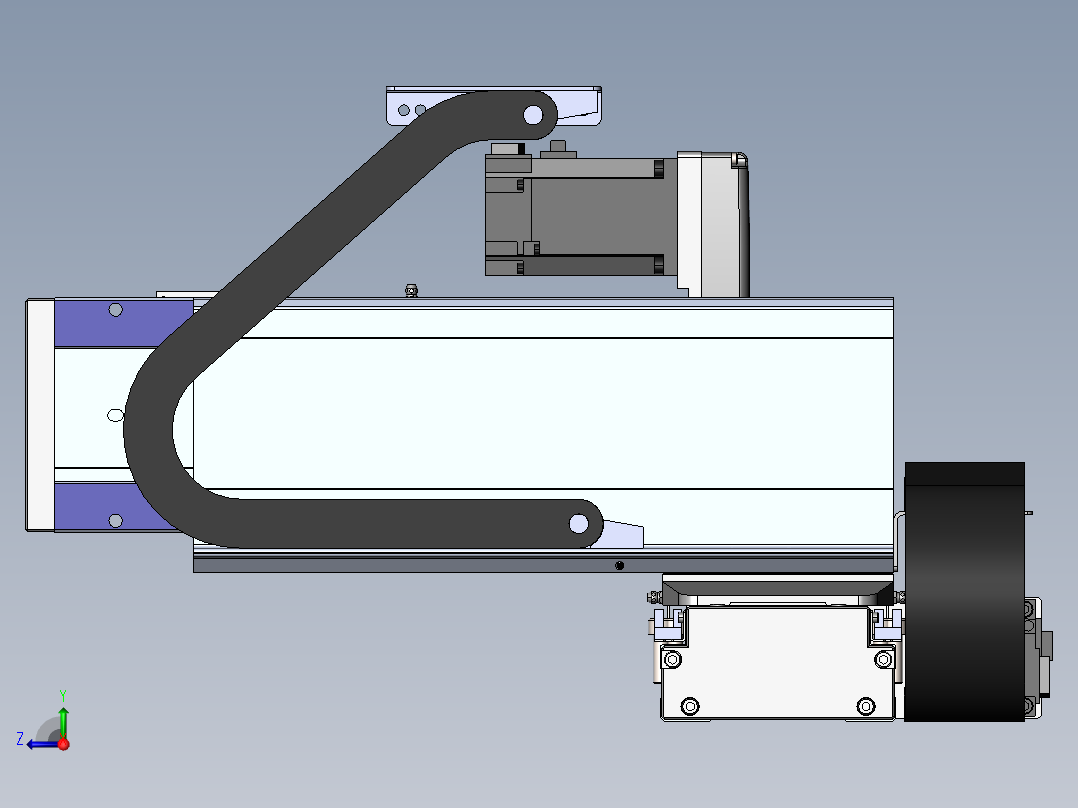 内嵌直交机械手XYG系列XYG440-A4右视图