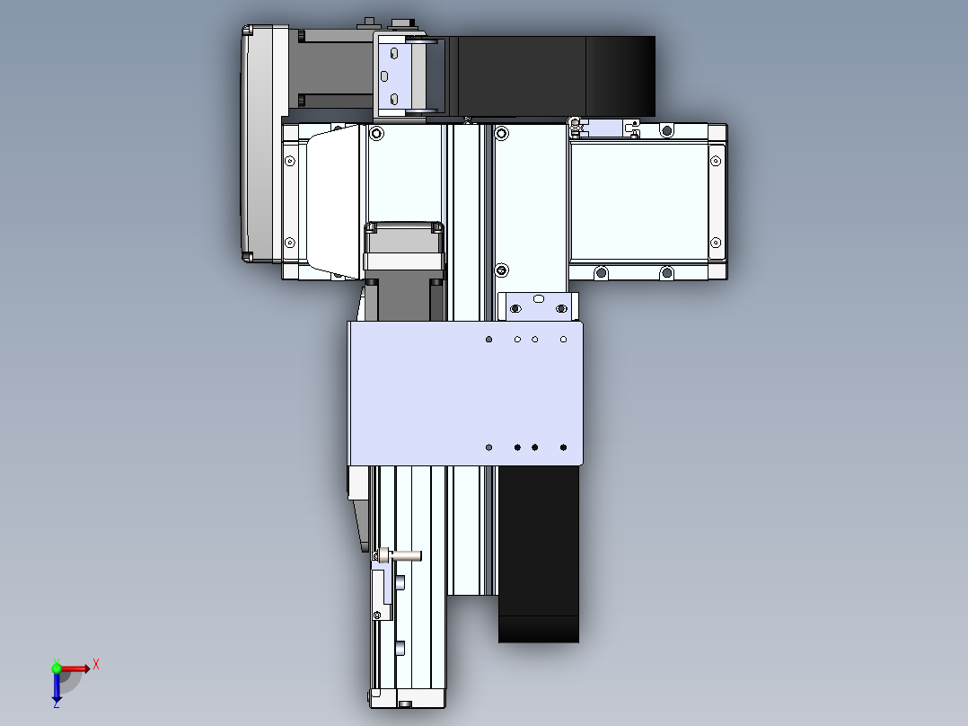内嵌直交机械手XYG系列XYG440-A4俯视图