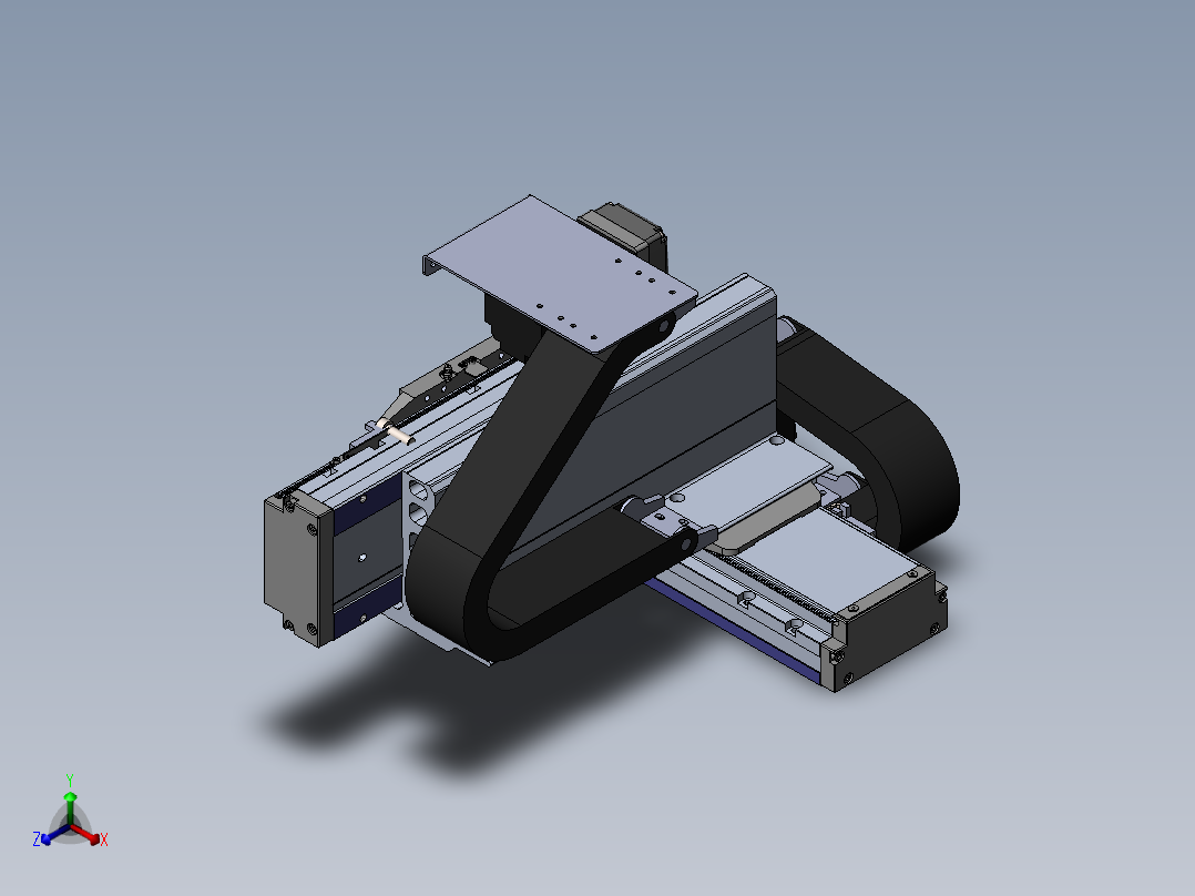 内嵌直交机械手XYG系列XYG440-A4正等轴测图