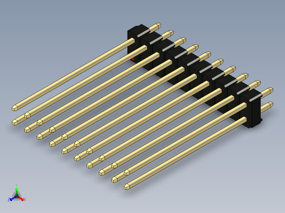 彩色公头100mil（2.54mm）系列-DS1021_black_2x10p_100mil_Type43_rev1.0