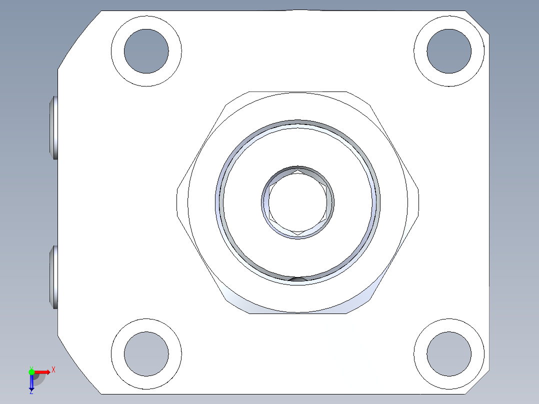 KOSMEKLHA0900-GRN多系列多零件图纸模型俯视图