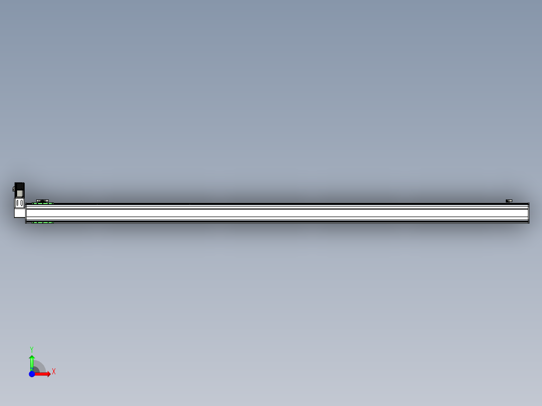 同步带滑台-半封闭B13-L90-S3000-R-P40-D3前视图