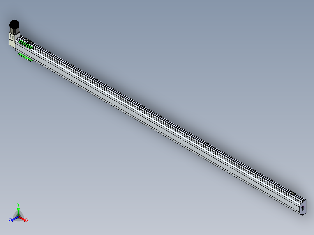 同步带滑台-半封闭B13-L90-S3000-R-P40-D3正等轴测图