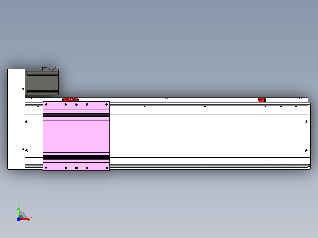 VF丝杆传动-一般环境VF22-L20-C-S600-BR-P75-C4前视图