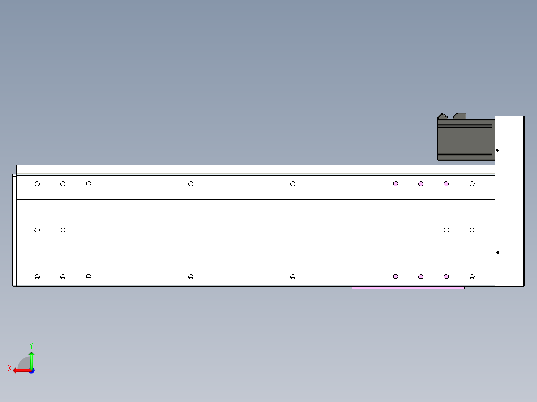 VF丝杆传动-一般环境VF22-L20-C-S600-BR-P75-C4后视图