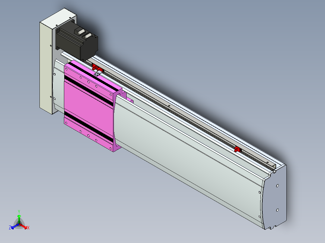 VF丝杆传动-一般环境VF22-L20-C-S600-BR-P75-C4正等轴测图