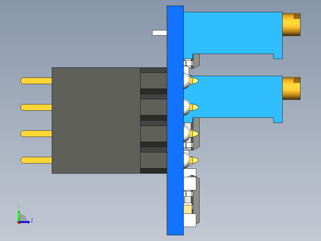 AD20仪表放大器模块左视图