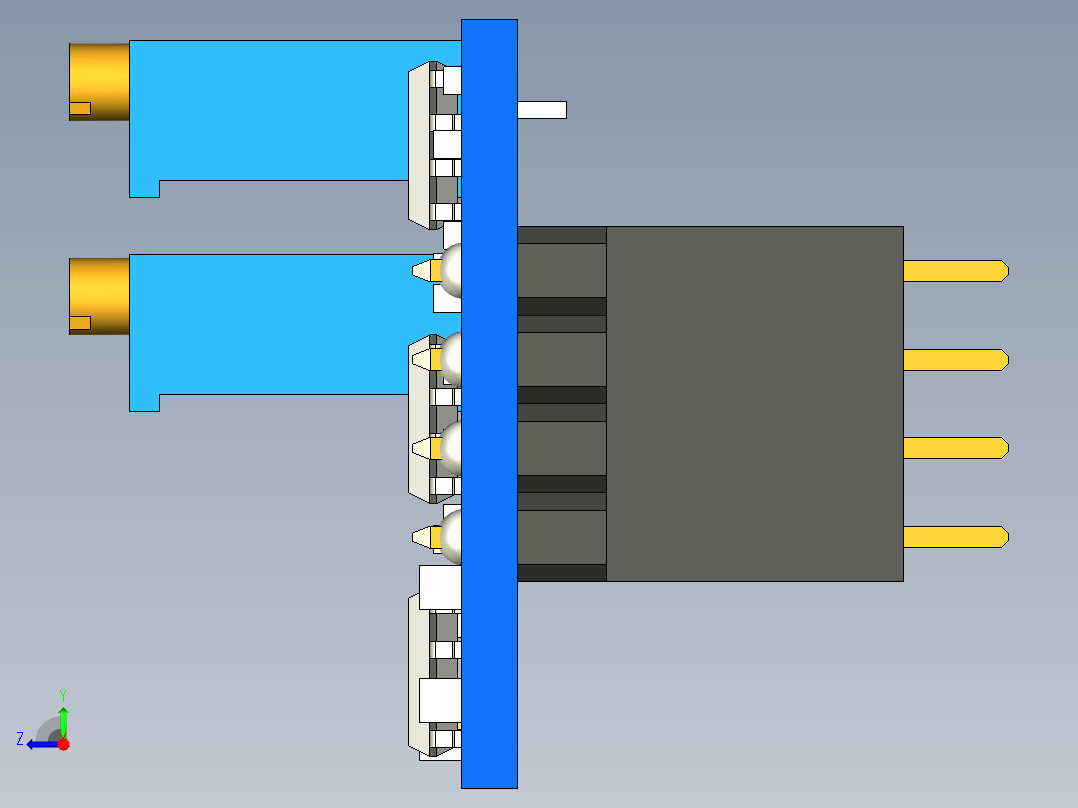 AD20仪表放大器模块右视图
