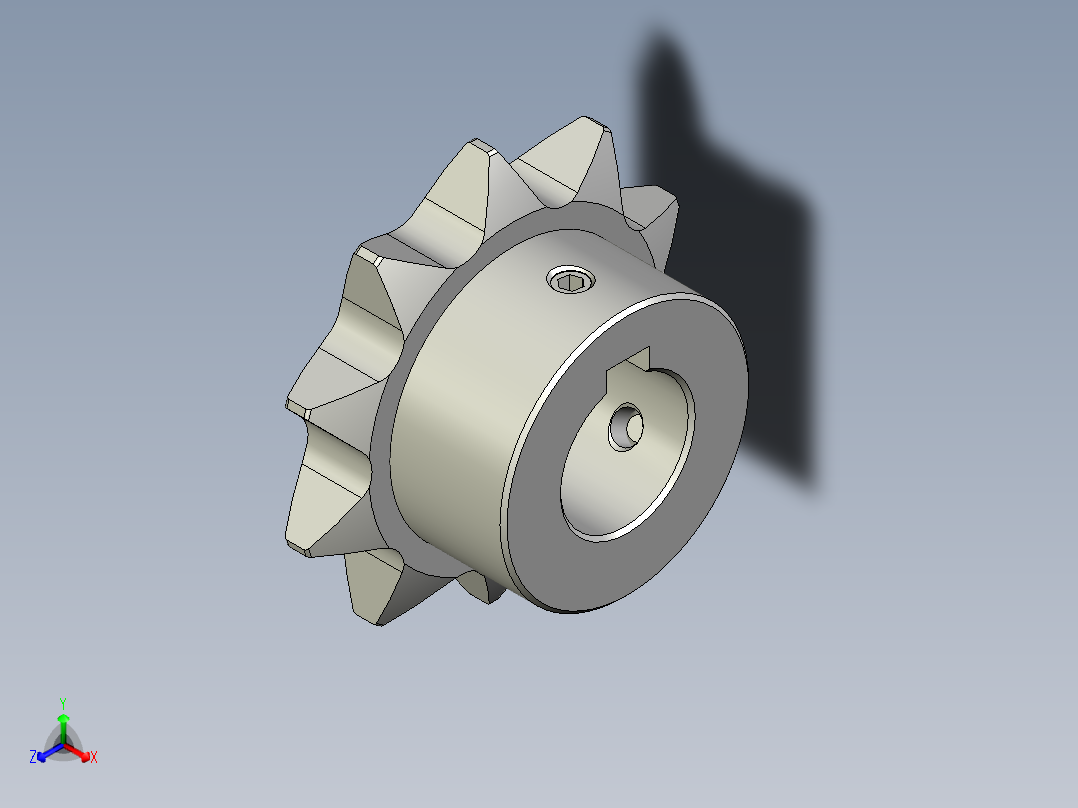 链轮-Sprocket_10-18-35-25_9-Y2正等轴测图