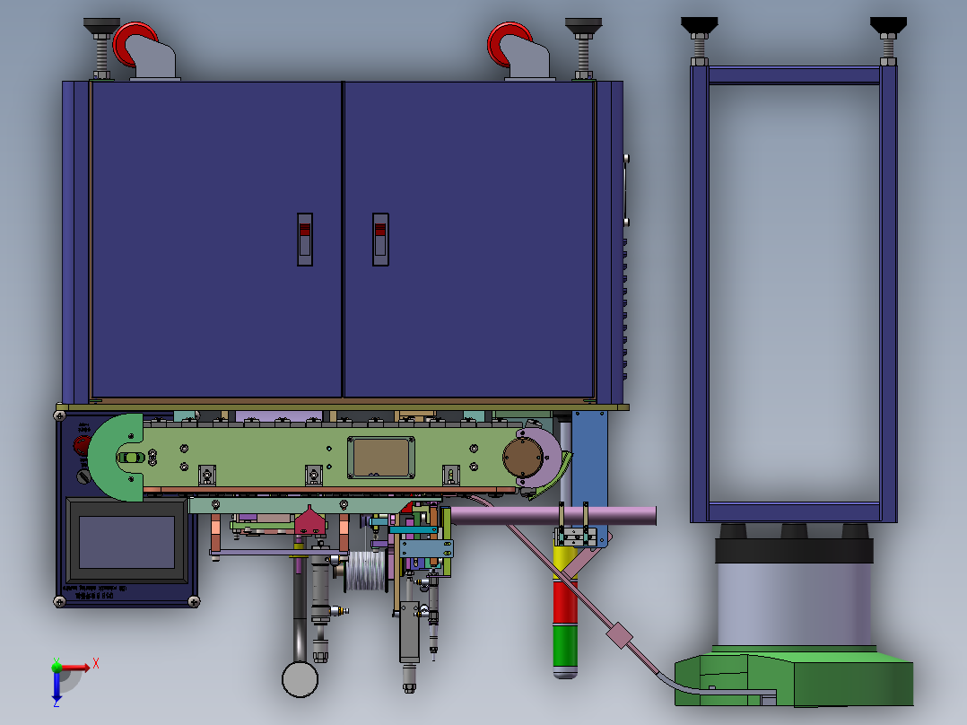 自动化micro数据线焊锡机俯视图