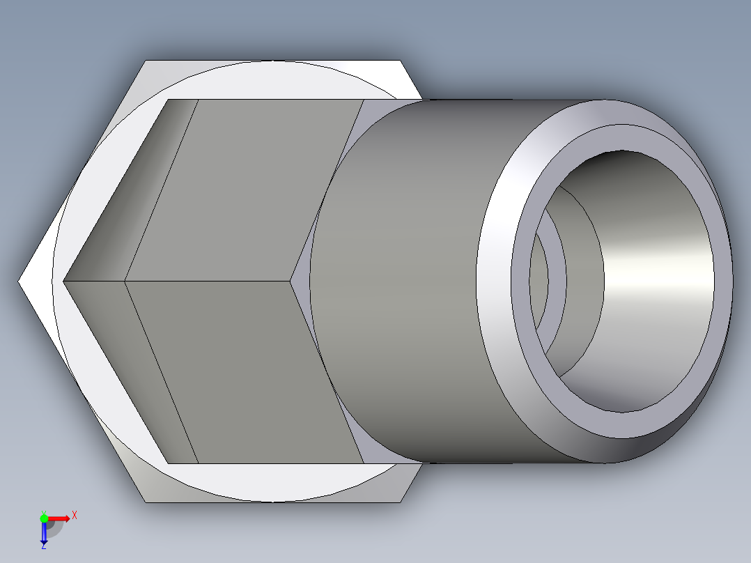 卡套式工业通用硬管接头EO_Swivel_nut_45_deg_elbow_EV08LOMD71俯视图