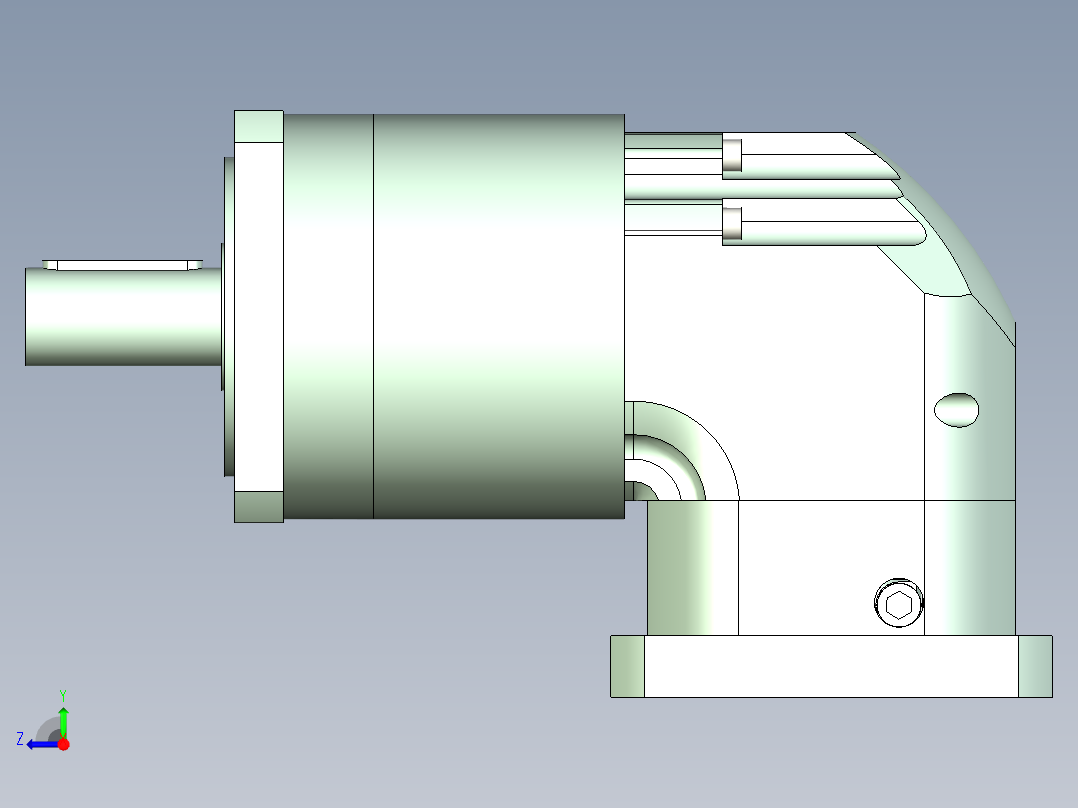 直齿ZPLF160-L2 35-114.3-200-M12.stp右视图