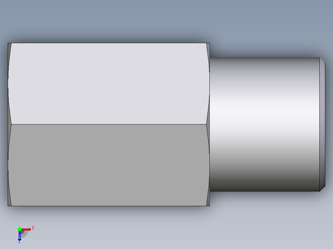 卡套式工业通用硬管接头EO_Swivel_connector_GAI06SM71X俯视图