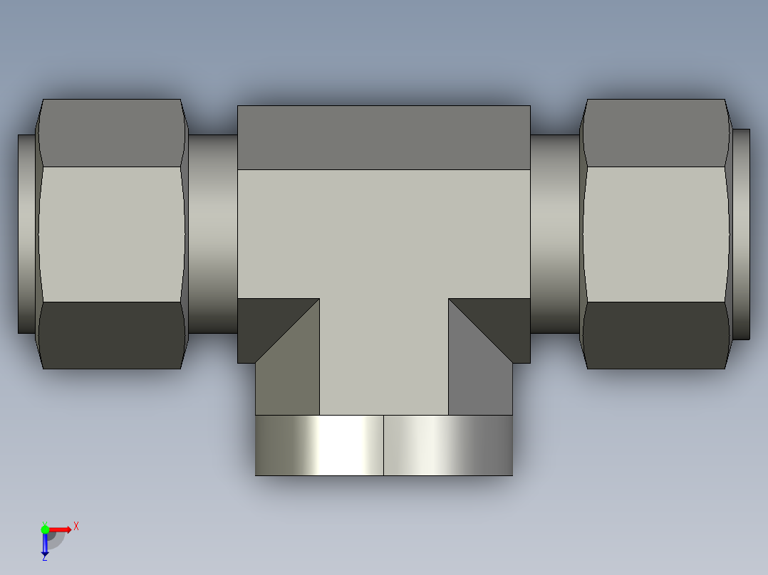 卡套式工业通用硬管接头14_obu-s俯视图