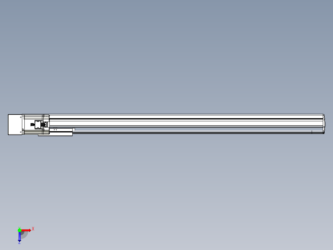 VF丝杆传动-一般环境VF14-Lxx-C-S950-BR-ZP75-C3俯视图