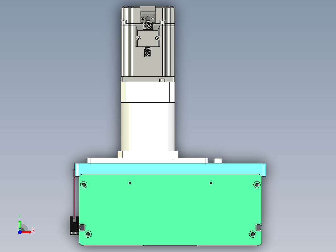 东锦齿条传动DH270G-L167-S1300-BU-减速机+750W前视图