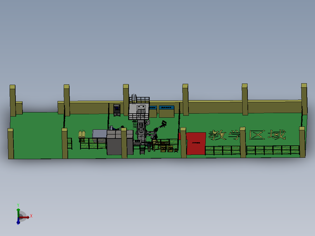学校教学布局3D