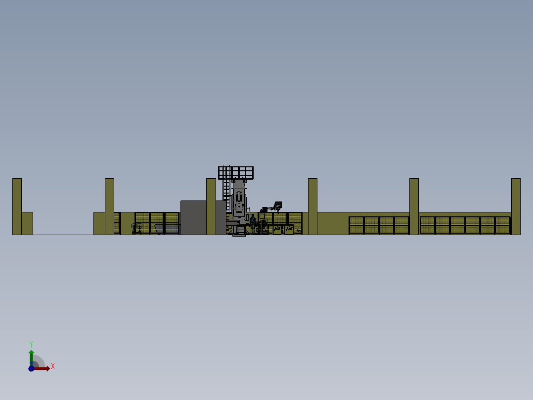 学校教学布局3D前视图