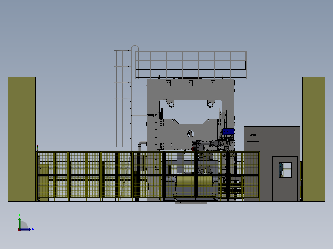 学校教学布局3D左视图
