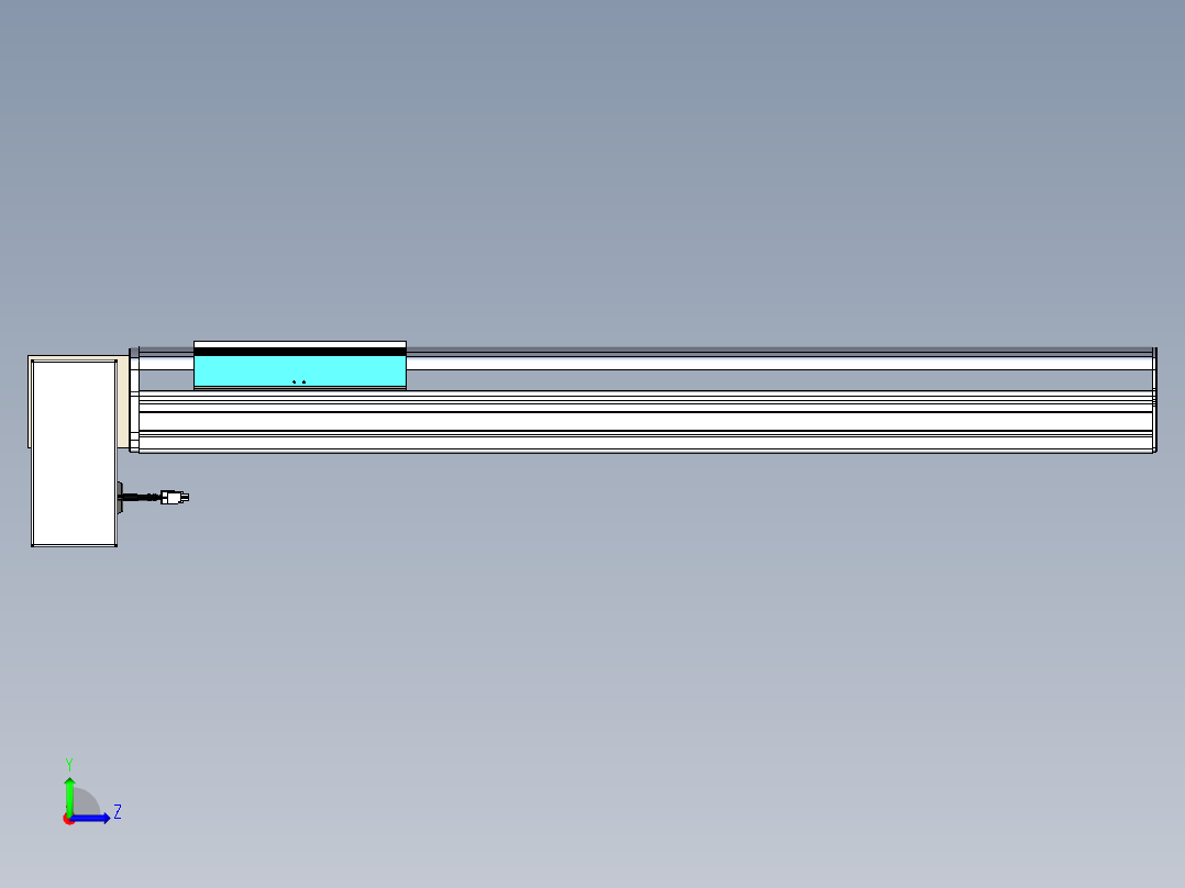 同步带滑台-半封闭B22H-L100-C-S700-LD-P75-D3-N5左视图