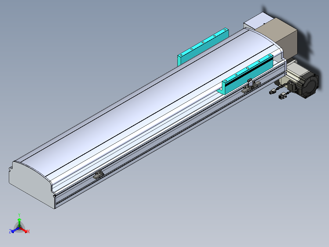 同步带滑台-半封闭B22H-L100-C-S700-LD-P75-D3-N5正等轴测图