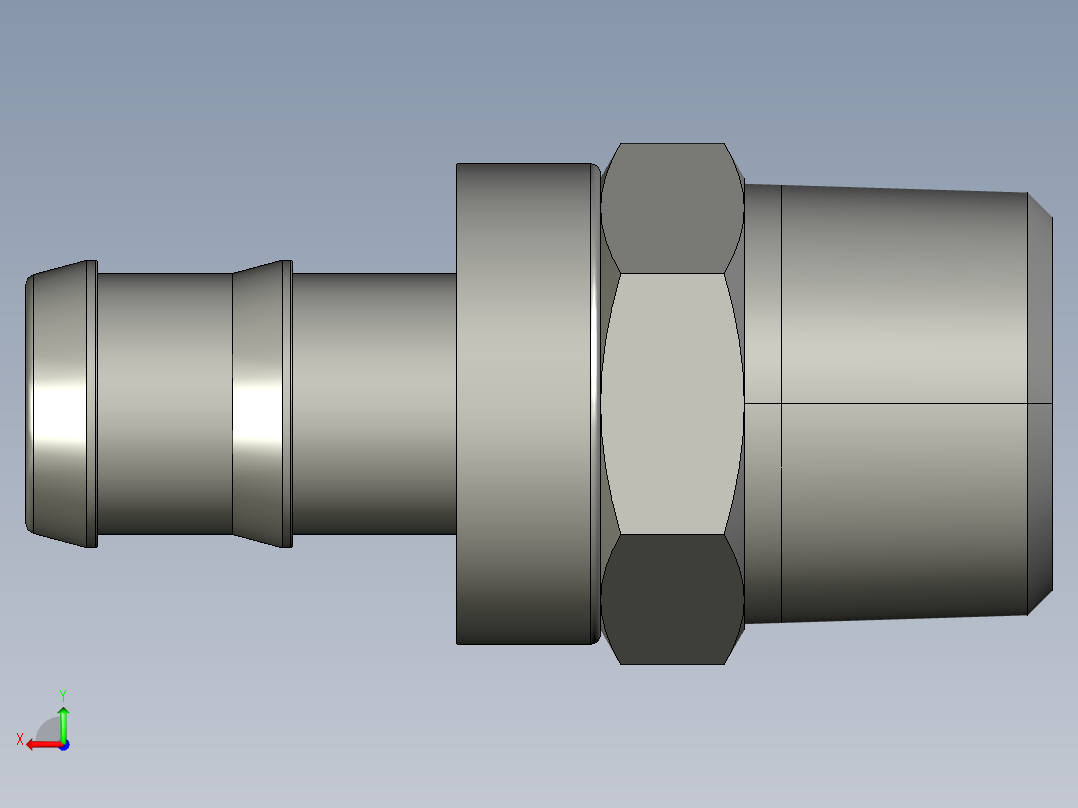 软管与硬管连接用工业通用接头0134_62_21后视图