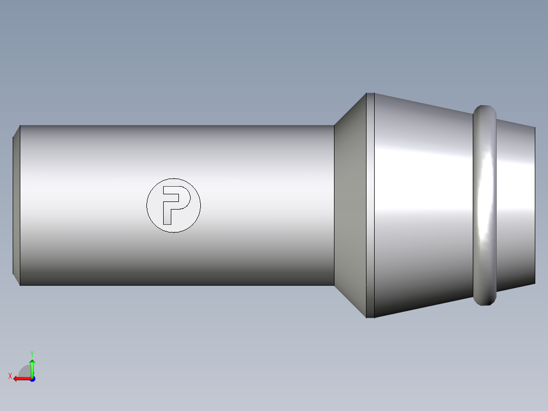 卡套式工业通用硬管接头EO_Schweisskegel_SKA10X1后视图