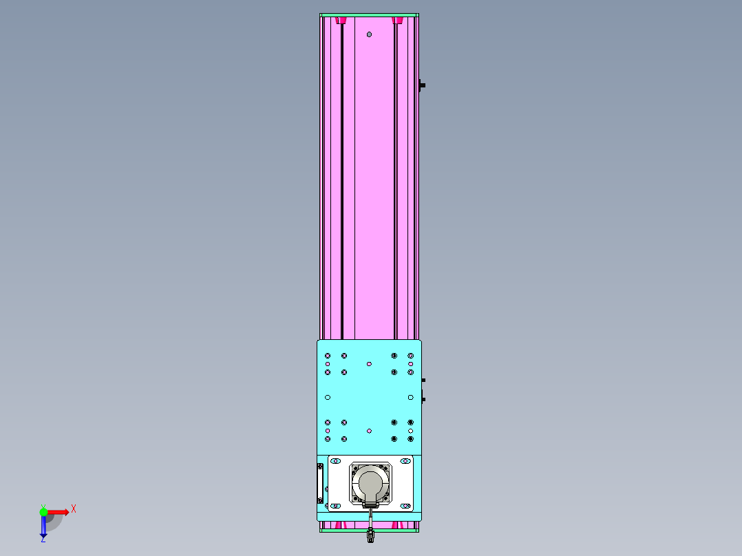 东锦齿条传动DH210G-L167-S650-BU-减速机+P750W.STEP俯视图