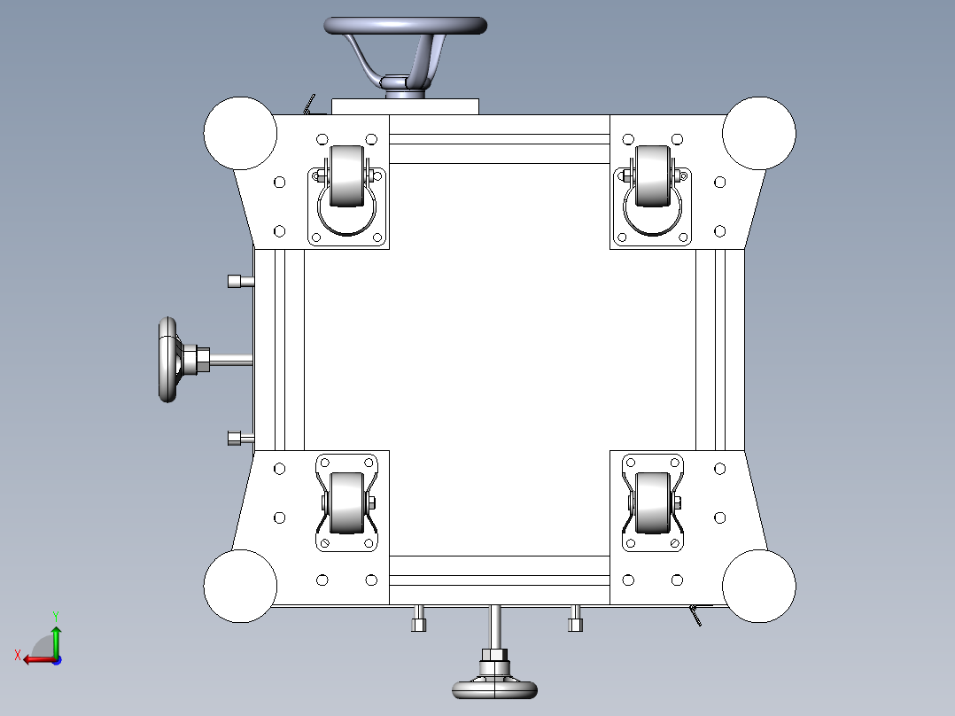 三轴平移工作台sw18后视图