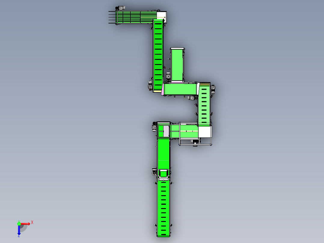 药卷分流输送机总成sw16可编辑俯视图