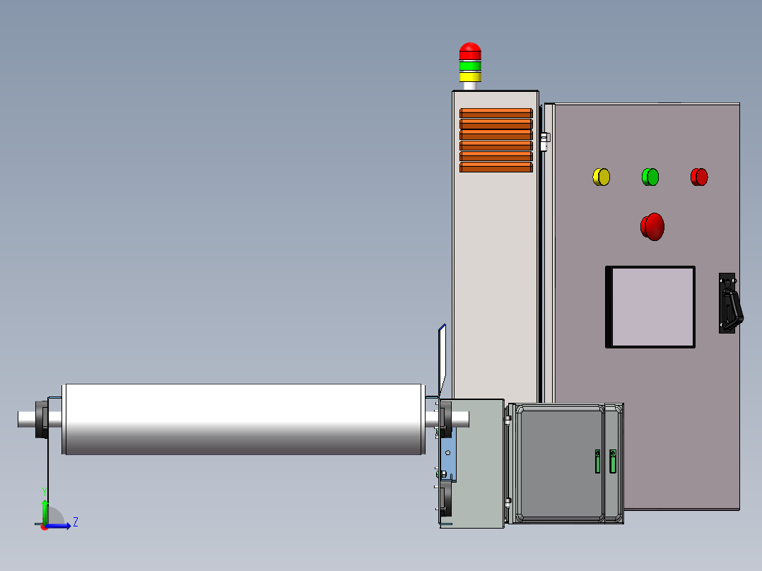 solidworks 钣金MCC控制箱左视图