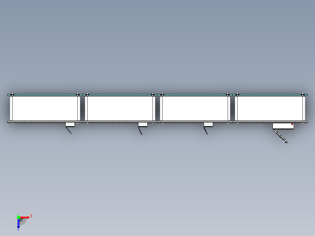 solidworks 钣金MCC控制箱俯视图