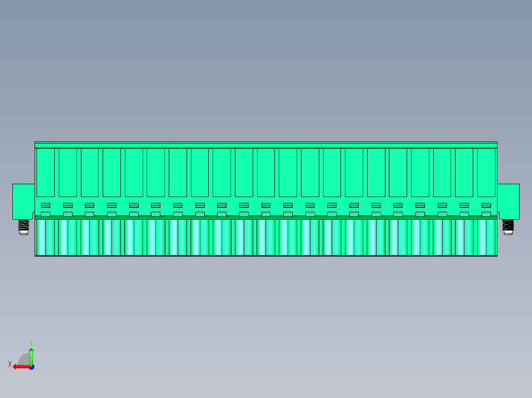 DEGSON 2EDG（M） 系列 5.0mm 螺丝锁紧可插拔接线端子组-2EDGKAM-5.0-21P-14-00AH后视图